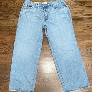 Universal Thread Sky Blue Mid Rise Baggy Leg Jeans size 12